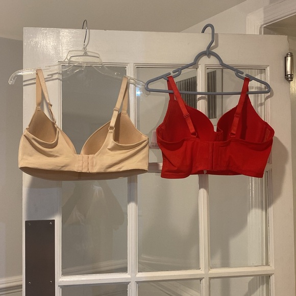 Bundle of 2 size 40D Auden Bras (red NWT) Cream NWOT - Picture 4 of 5